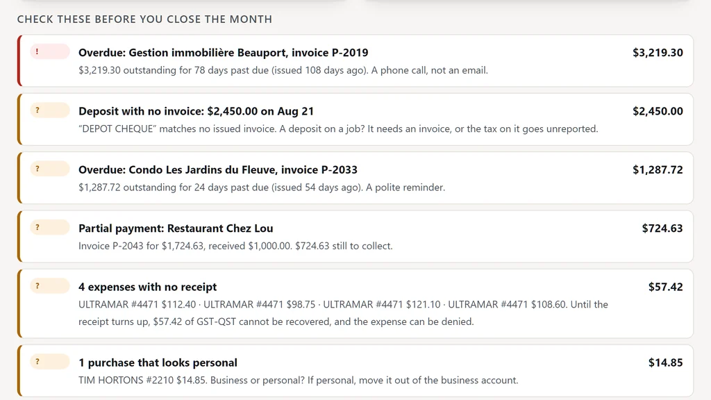 The month-end, in one click visual system